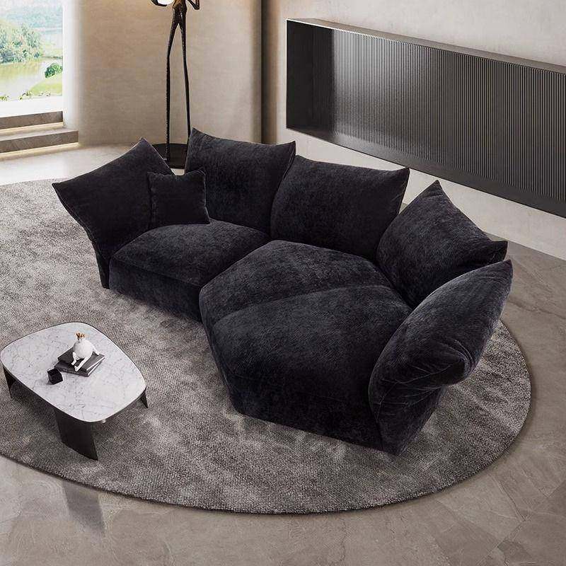 瓣沙发意式异极简布艺弧花形无品牌/沙发小户型新款形创意大沙发