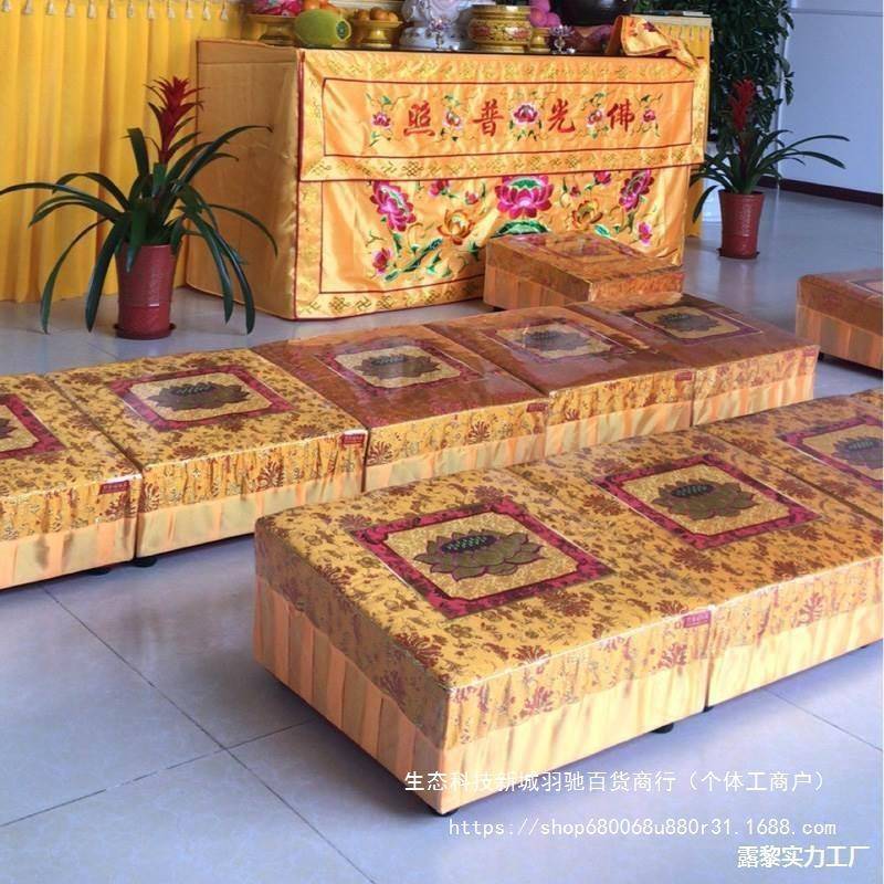 加厚磕实木莲花禅修垫头跪团垫跪坐拜垫拜AL750165忏垫蒲打坐磕头