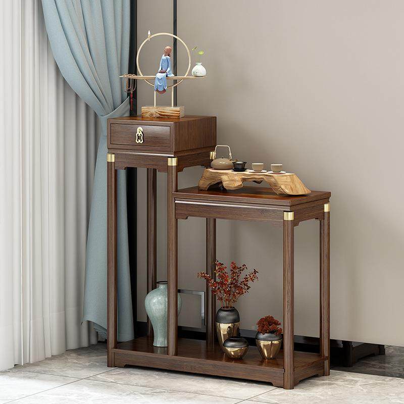 边沙发边几角几小茶茶桌柜实木客厅简约现无品牌/代物鱼几缸架花