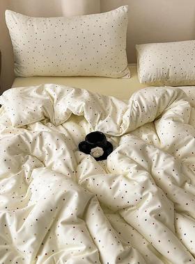 A类双层纱针织棉四套床上用品被ytj18935罩4件件套被套单学生三宿