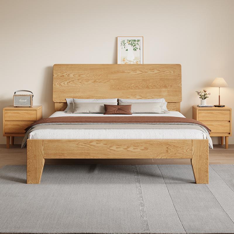 橡床MOY木床实木双人床米8家用离地高底床可储物1米12单人床1.5米