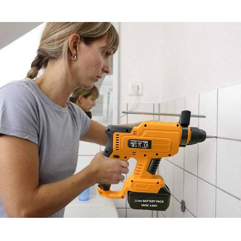 轻壁型四用无刷EHH电锤无线多功能捶穿墙破凿钻锂调速墙面破拆捶