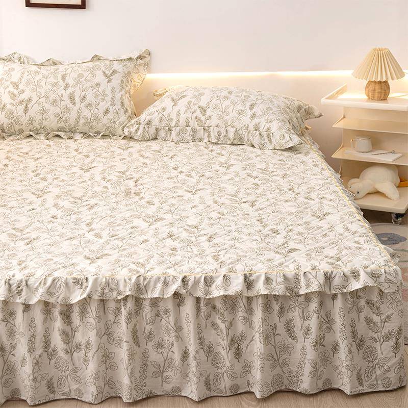 床裙夹棉床罩尘单防滑床单带裙边遮丑ZAK下件摆床垫防保护套四季