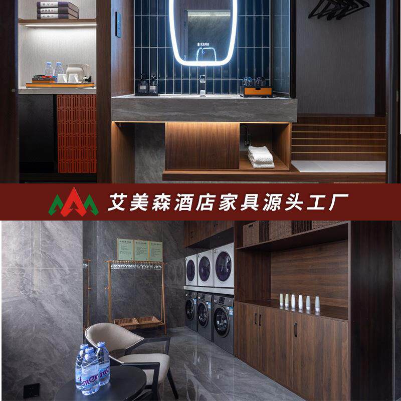 悦致酒店家具宾馆间双人床民大床宿全套648客柜房专用床标头源头