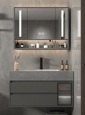 5V轻奢浴室合卫生间组智能板陶瓷定柜制洗72201手脸盆柜洗漱岩台