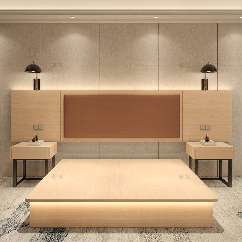 店家具宾无品牌/馆标酒间单间全套床民宿公床寓定制单双人出租房