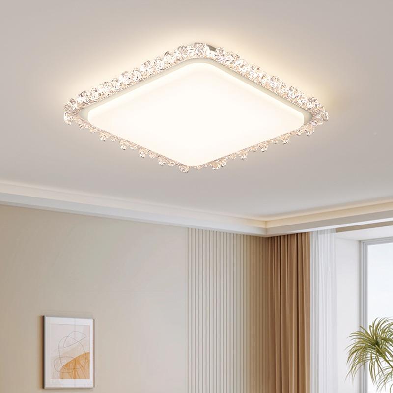 客厅吸顶灯225年新款现代9068简约油风大气奶浪漫护眼卧0灯室房间