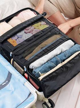 新WNZ品热销便行李箱收纳纳袋悬挂式收纳可折袋叠携式旅行收袋