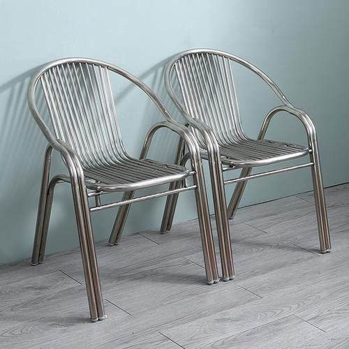 加厚锈钢椅不子靠椅阳台用单无品牌/人扶手休闲座椅户外家坐椅背