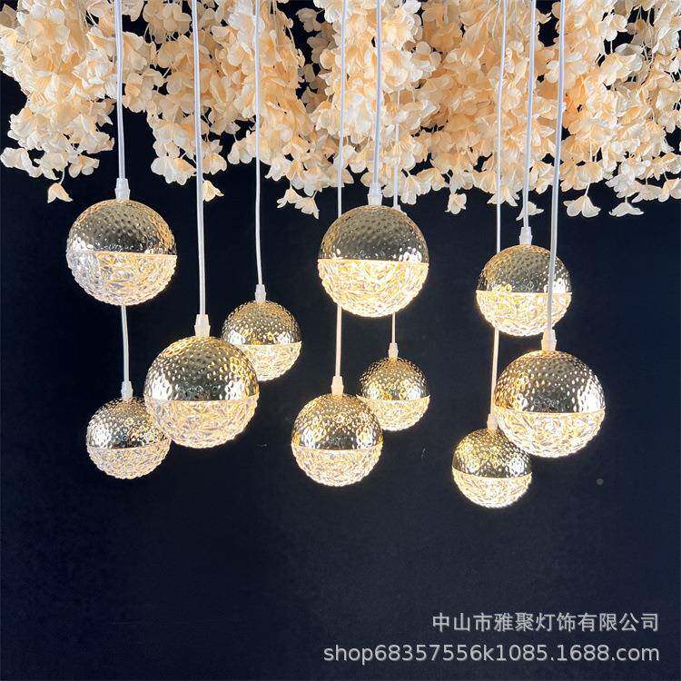 庆道具吊灯婚礼堂31079装饰灯厂家婚直供泡泡舞台装装饰电镀圆球