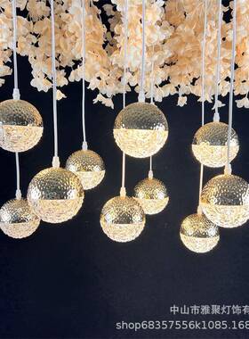 庆道具吊灯婚礼堂31079装饰灯厂家婚直供泡泡舞台装装饰电镀圆球