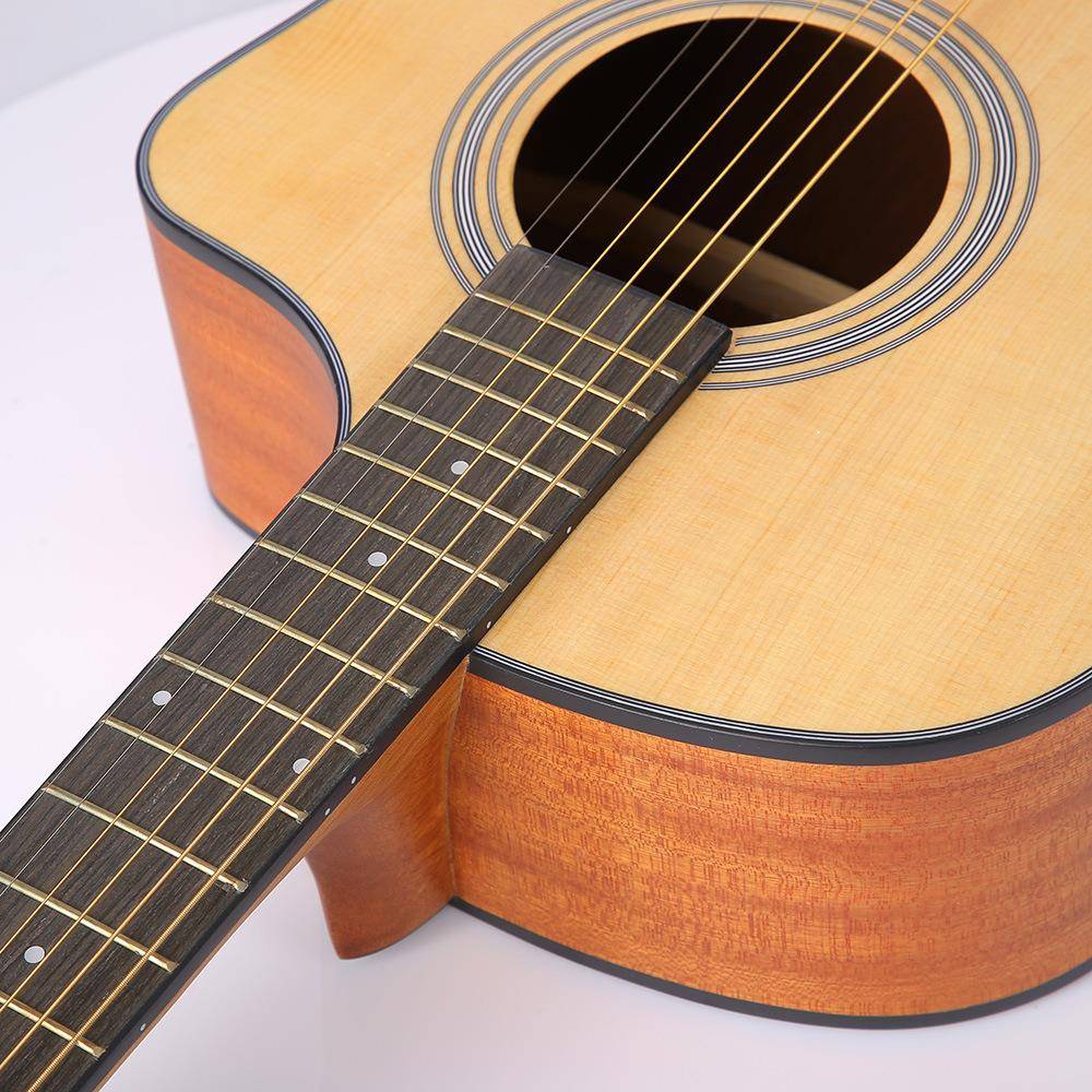 单现板AYN吉他新手寸乐入门41云杉哑光亮光民谣木吉他面单器货