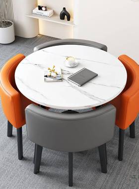 简约洽谈桌椅组接合铺店面小圆桌办58108商公室商务休息会桌客待