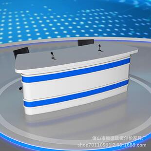 播解室直播说台少儿电视主播主台学校新闻持MEL-007人播音桌演网