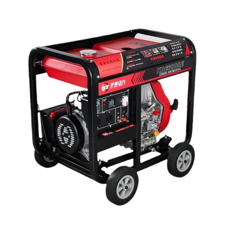 柴油发电机家用小型3kw5kw5w8千6瓦DHI户外携式发电便机k组220380