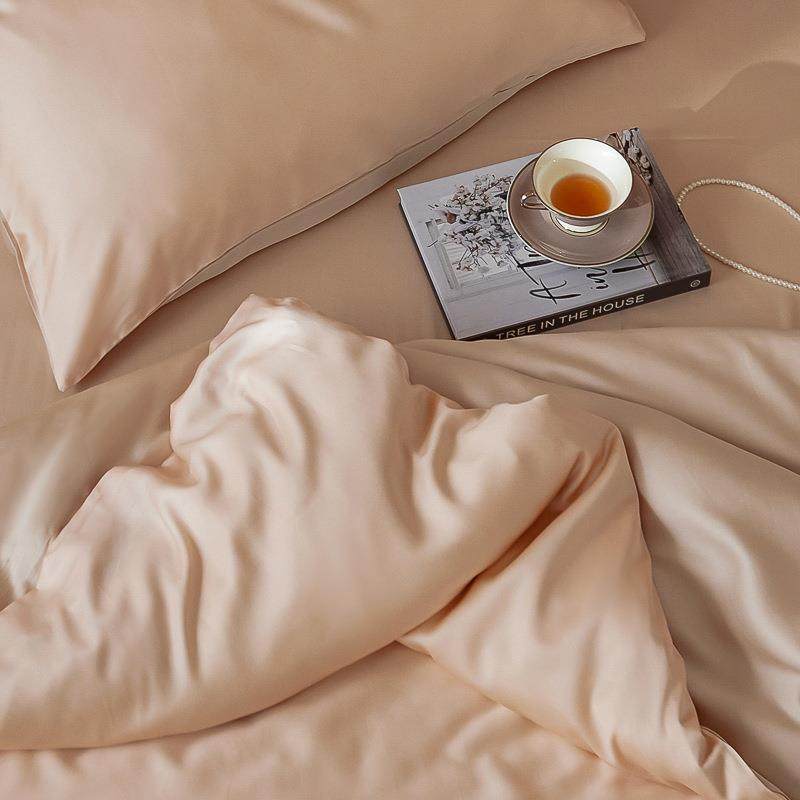 新款高档凉纯色A类上60s精兰天丝四件JCZY2025套感丝滑裸睡床单被,床上用品,床品套件/四件套/多件套,淘宝优惠券,粉丝福利购,淘宝优惠卷