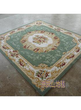 新兰进口羊毛绿色花西朵复古别床墅客茶几厅沙532发地毯卧室客房