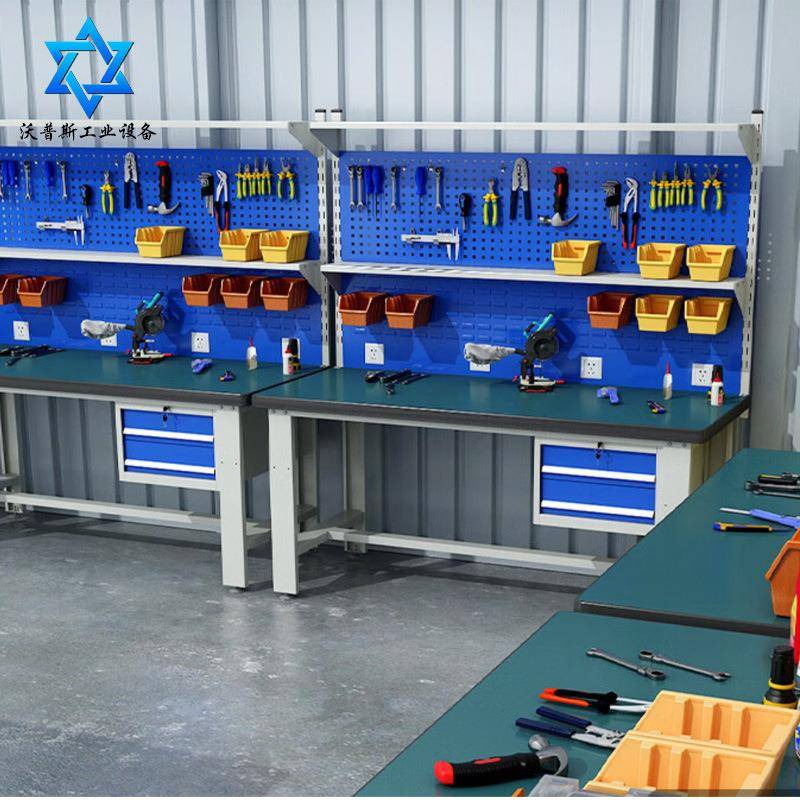 重型吊二抽工作台工厂工间维修钳台带灯抽检验防静电车屉DSU工作
