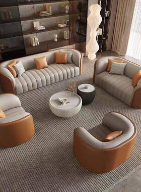 6uD网红现代极简小户型客厅沙发室高挡酒店大堂办82779休商公息会