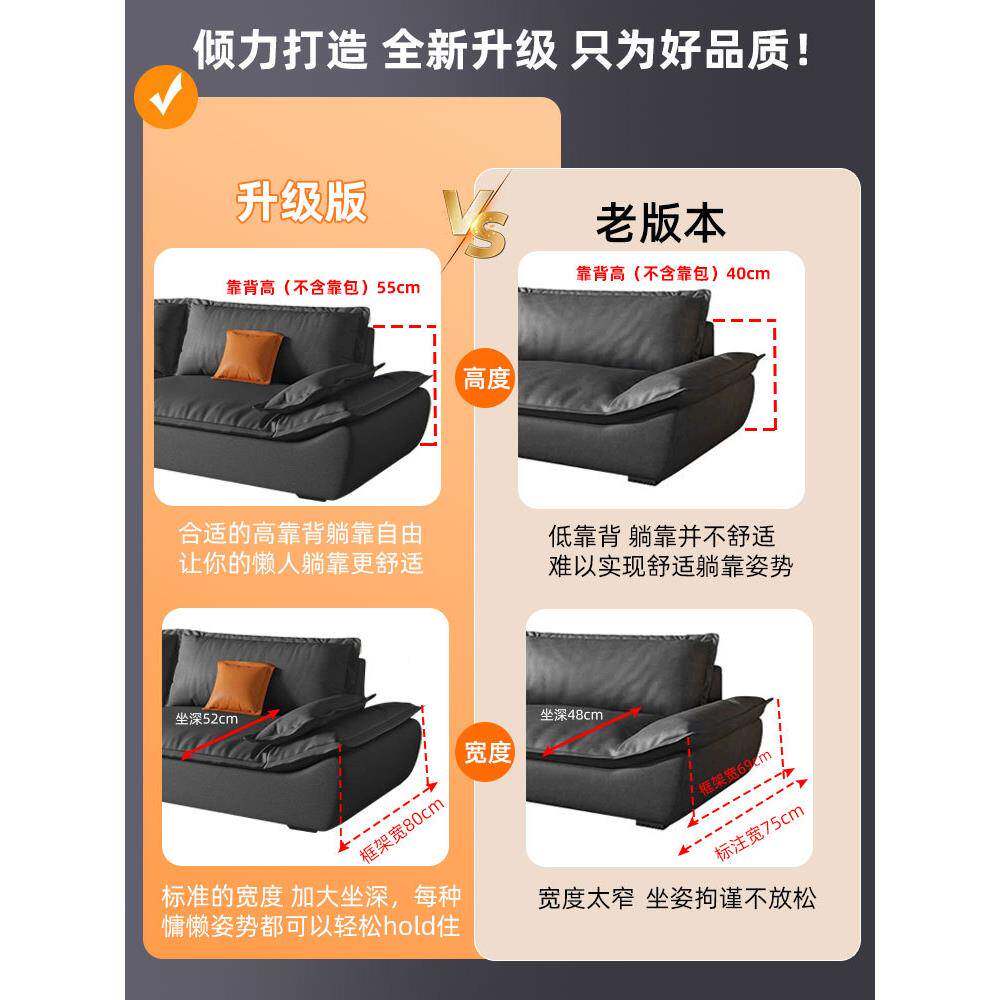 意大利技面料沙发小寓客厅科现代可简77单沙发访问豪华直排大户公