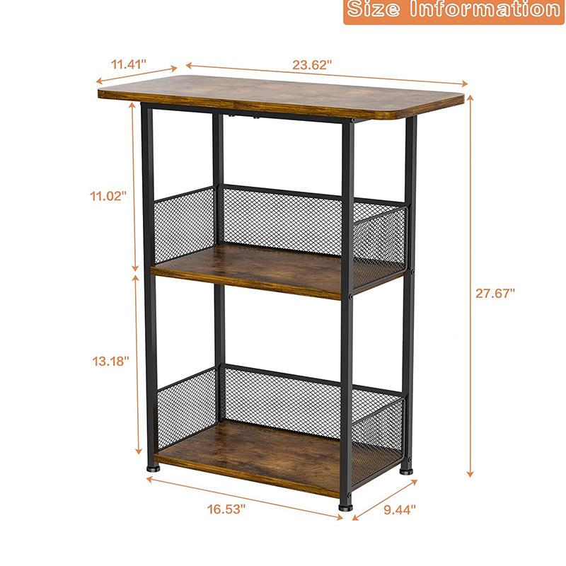 架落纳EHA地式小酒架示三层酒架复古酒品陈列架收置物收纳与展架