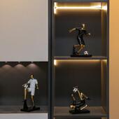 现代约球足摆件客厅酒柜玄关孩电视简柜装 466236饰品男房间轻奢高