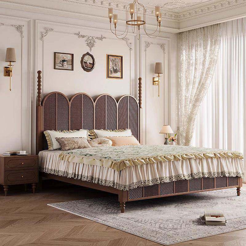 中古风法式床箱式床储物床1床米双人8压复古床1米5美式床高94692