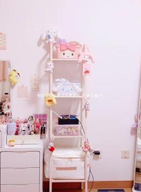 梯形置OEC物架厨房收纳架子多卧层铁艺书台架落地客厅室式置地阳