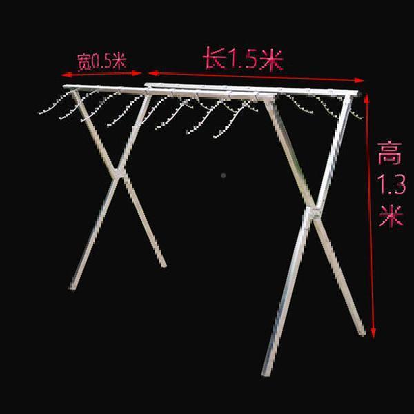 Y摆VUS艺地摊折叠铁货架服装店挂衣架展示架x型型卖衣服的架子乾