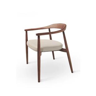 719意式极茶室主人椅高端白蜡简木实木餐手椅扶椅设计师款样间板书椅