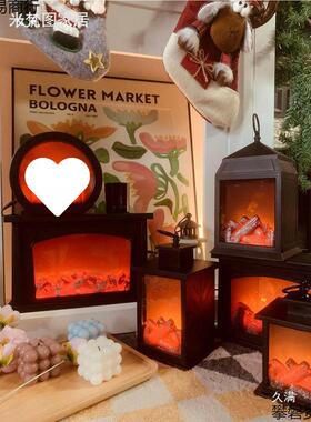 火焰灯小假壁炉氛围灯火炉SPR光用装饰火灯室内桌面件摆壁炉灯