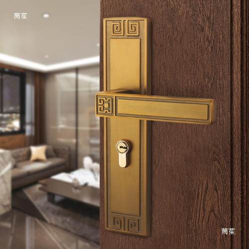 门中锁房室无品牌/内卧室门锁欧门锁三式件套装门锁静音实木门把