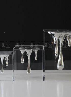 创意工艺样品酒店UYY板房电视柜书房摆滴件水亚克力简约现代软装