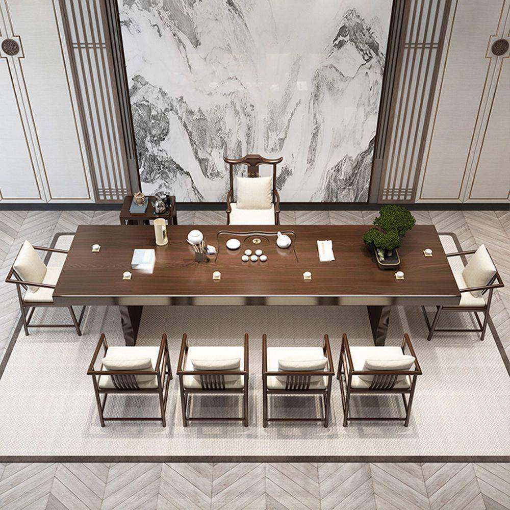 无品牌/原木大组板茶桌实木室茶台新中功夫式喝茶现代简约办公泡