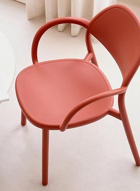 户简约塑料椅子可放用餐椅餐厅靠家背椅休闲加厚扶手84775椅阳叠