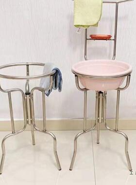 洗脸架子落地用老式脸盆农村角老54013三式不锈钢脸盆架落家架地