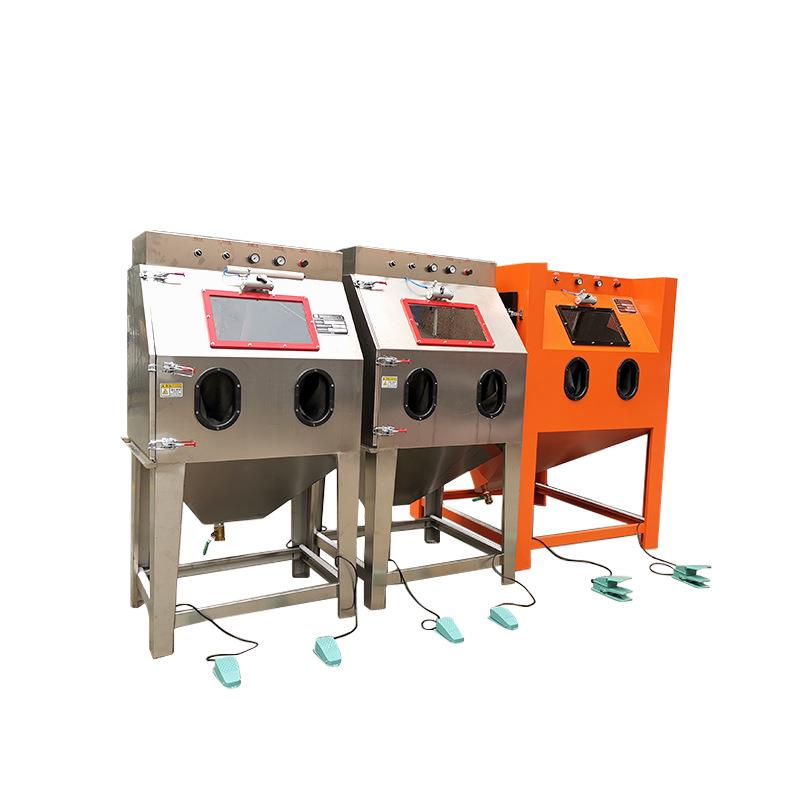 BY9080W不锈钢锈湿-式砂喷砂机手动喷箱式水喷砂机不钢BY-9080W水