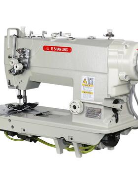 42D电机脑直驱双针机自动供大梭双针油平8缝拐80246角厚料工业双