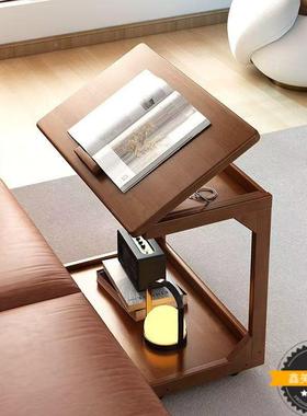 小可移边几小桌子实木沙发旁边几柜带轮动茶卧室78782床边简约床