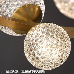 全铜轻奢厅灯现代约大气高档卧水晶吊无品牌 室餐 灯2简025年新款