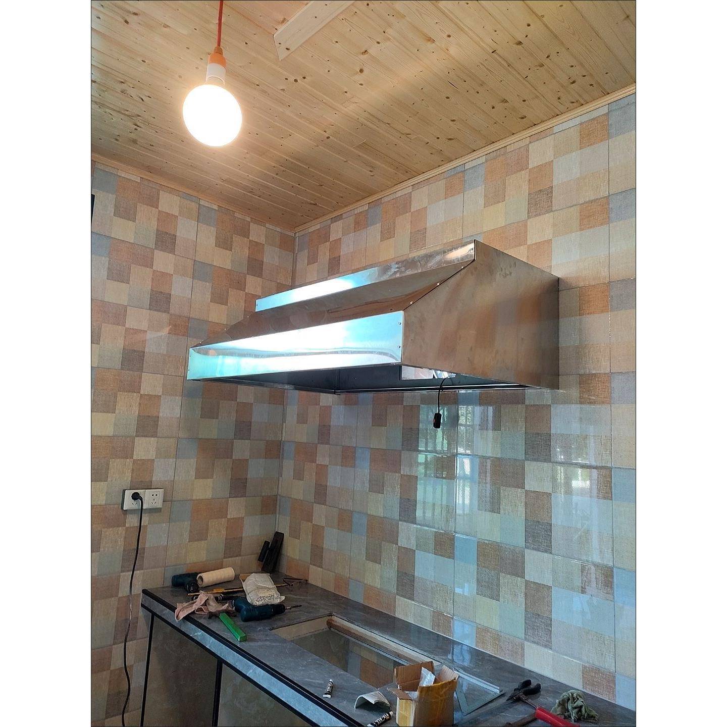镀锌白铁排烟罩加厚弯头三通烟筒变径回流器饭店餐厅排烟集尘烟罩