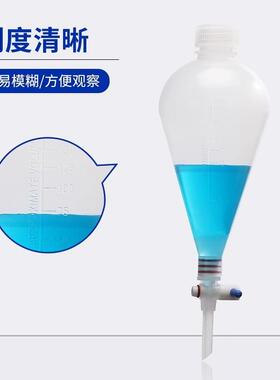斗塑料梨形分液漏pp漏斗LKZ512l5/250/00/1000m分液漏斗螺口