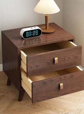 白蜡木床头实木轻奢家用柜室床HTH边卧柜简现代2025新款收纳小柜