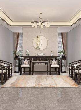 WYZ新中式香乌金木条案桌玄关桌中客堂六件套实八木供桌案堂屋厅