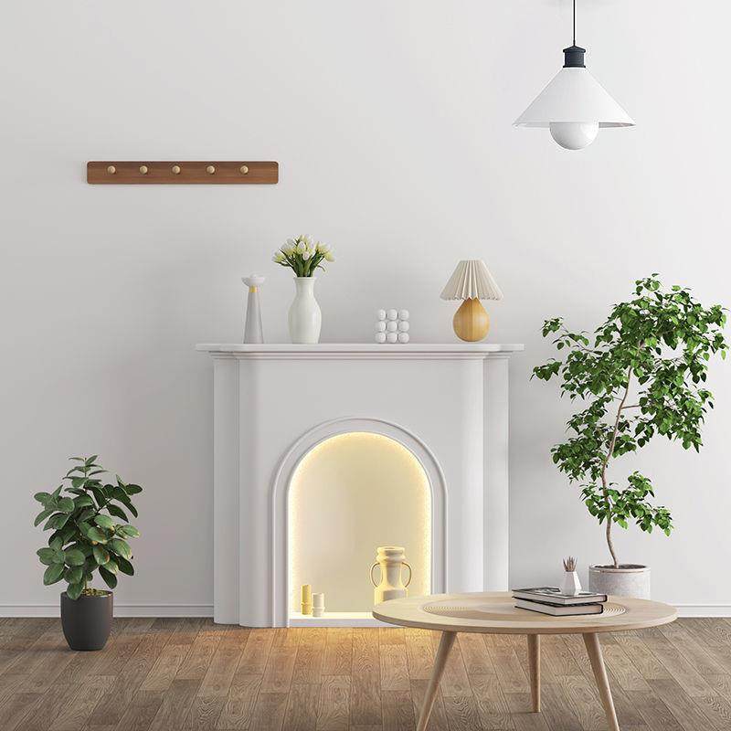 法式壁炉柜装饰室内客厅柜黑色色简约59501民宿玄关摄影置形白置