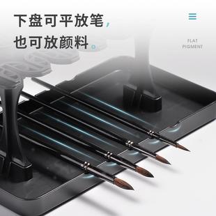 卡式画笔8000000架油画彩水笔架晾笔架收纳桌面水摆件展示毛笔挂
