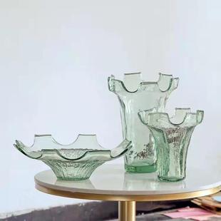 新提款单耳气壶型泡手玻璃花瓶吊摆钟花瓶设BX2033GB计新品工艺品