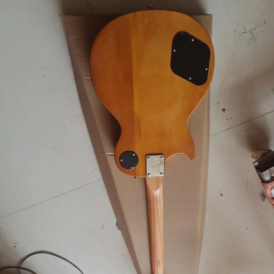 LP电吉他包白玫瑰木指板白节铜线木琴边体双响杨调原木62色面板虎