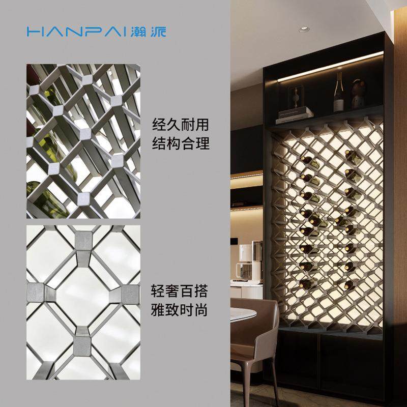 轻奢家用红酒柜无品牌/展酒示柜菱形红别酒收纳储物柜墅客厅极简