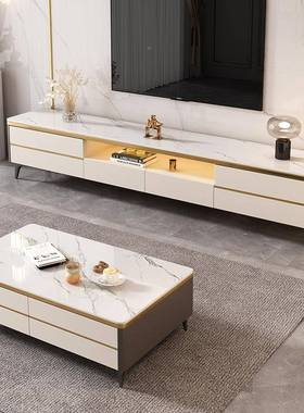 岩板实用木视茶几电组柜合玻璃现代简约客厅家落地82516收纳储物